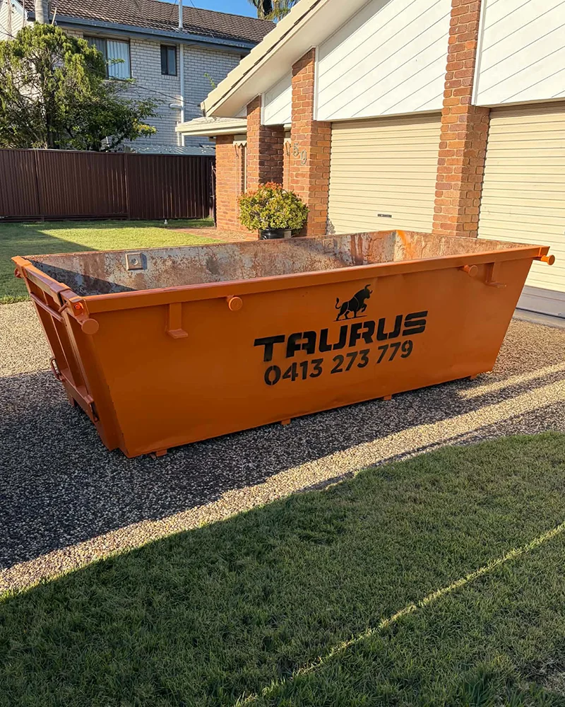 Orange-skip-bin Orange skip bin on the Sunshine Coast